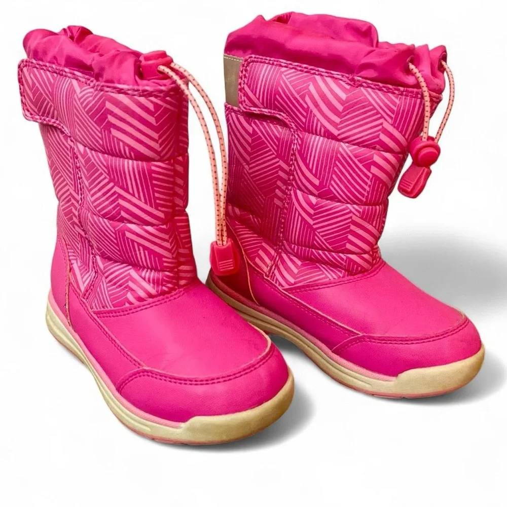 Pink Quilted Winter Boots